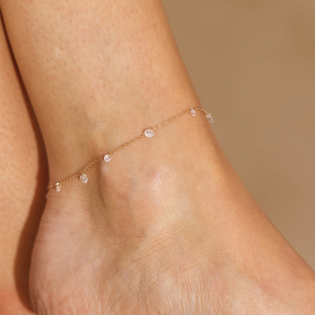 Dew Drop Floating Anklet - Image 2
