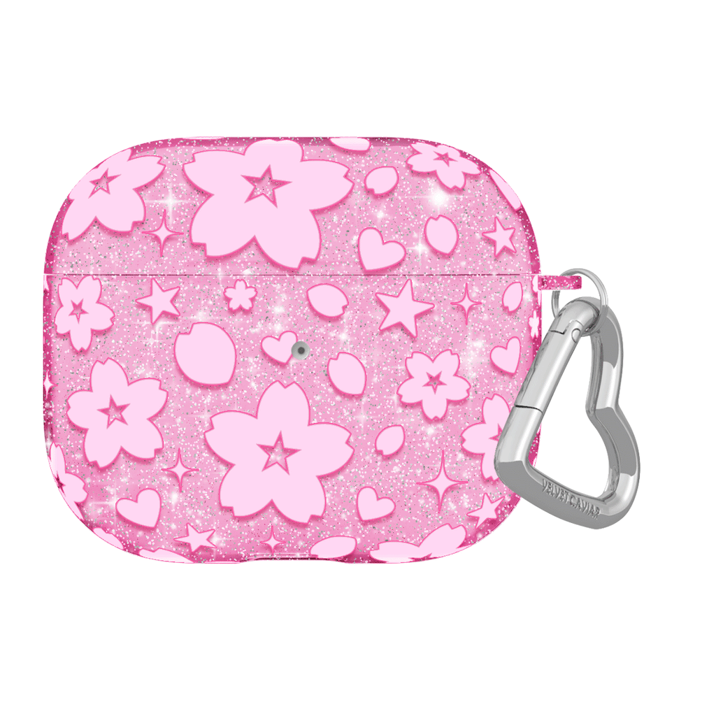 Cherry Blossom Glitter AirPod Case