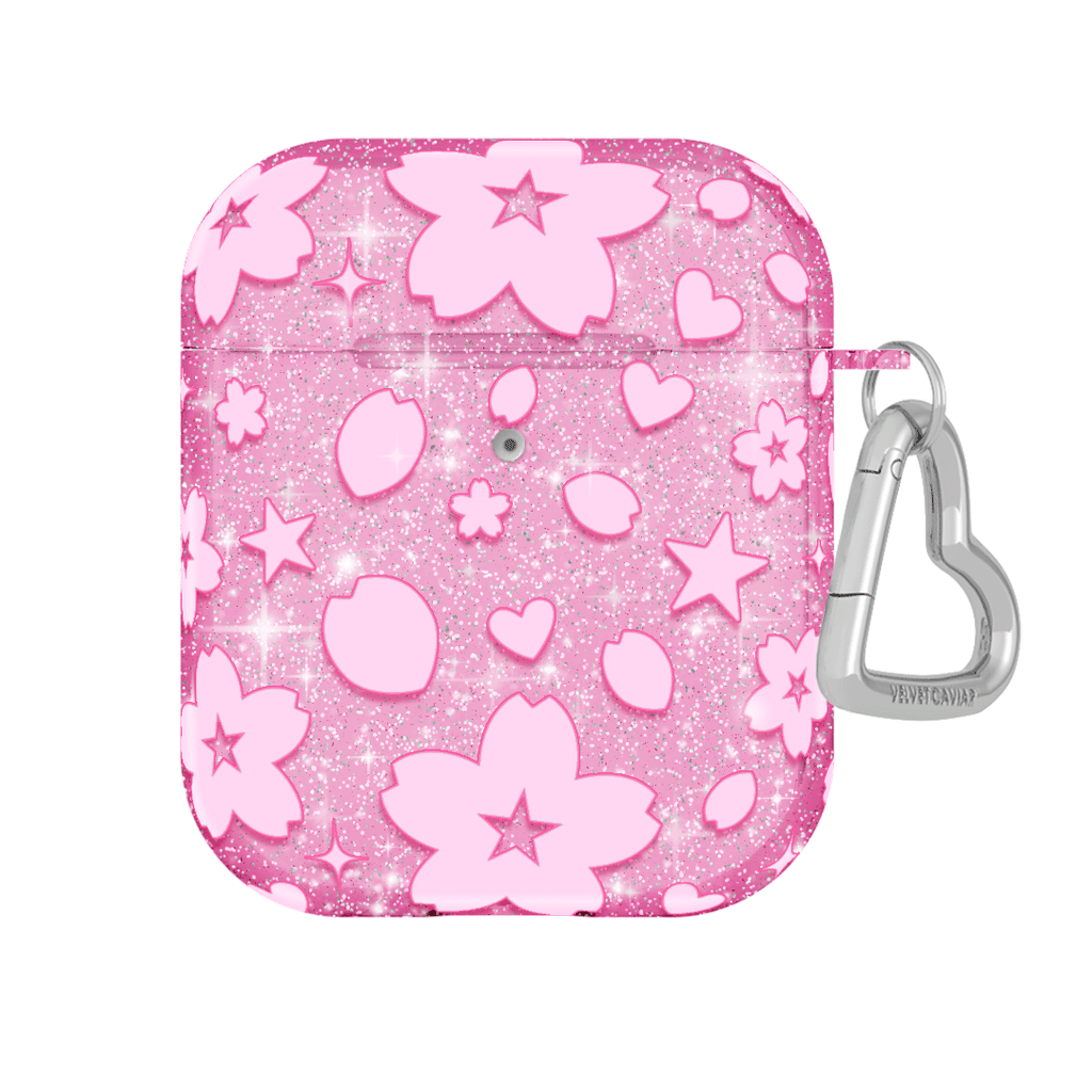 Cherry Blossom Glitter AirPod Case