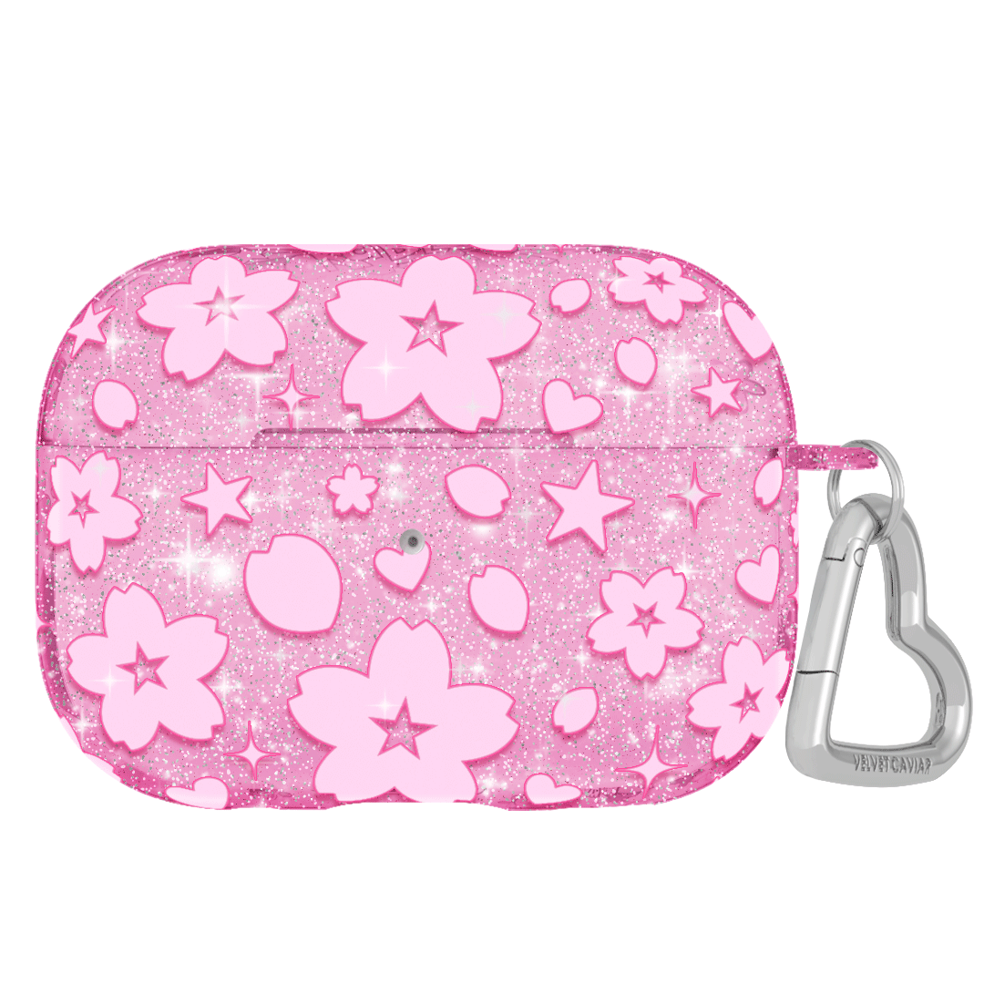 Cherry Blossom Glitter AirPod Case