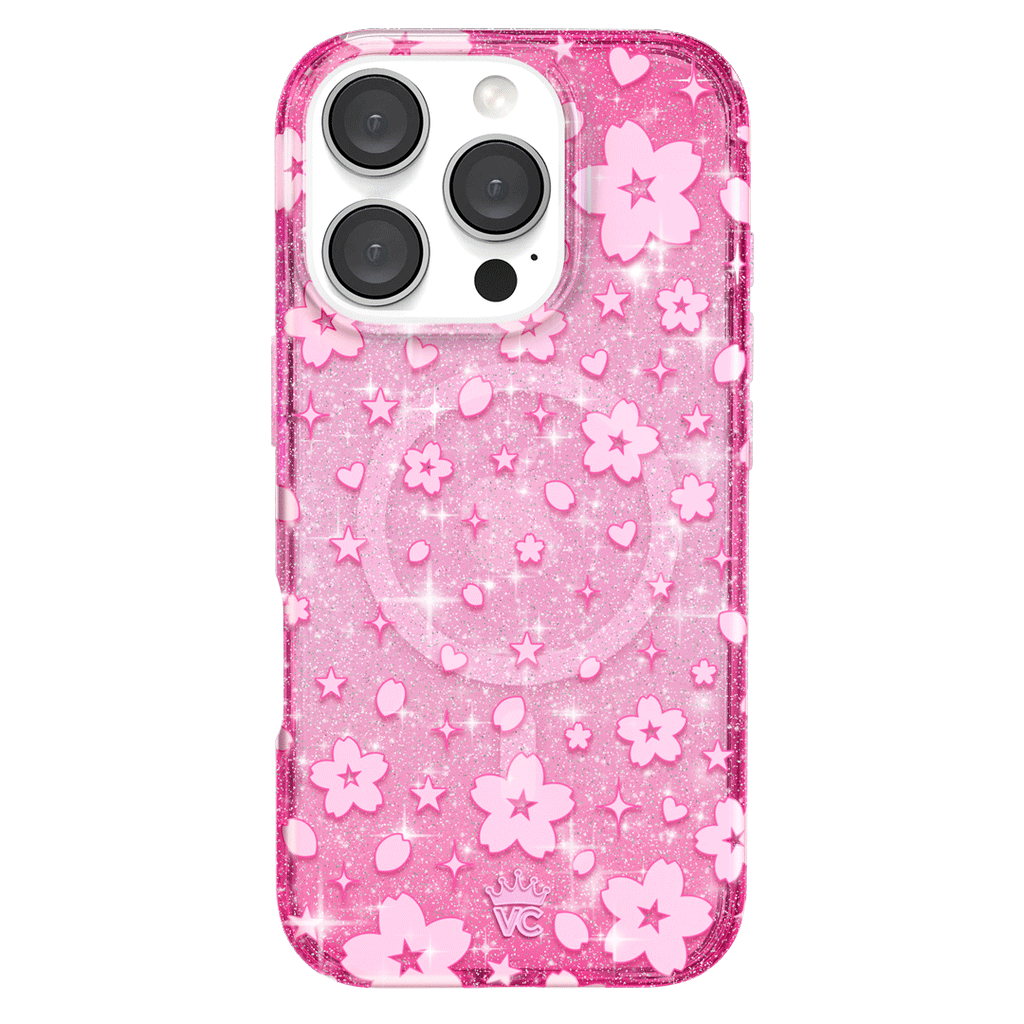 Cherry Blossom Glitter iPhone Case