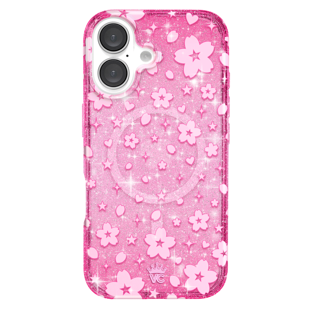 Cherry Blossom Glitter iPhone Case