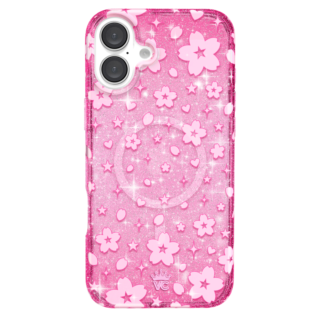 Cherry Blossom Glitter iPhone Case