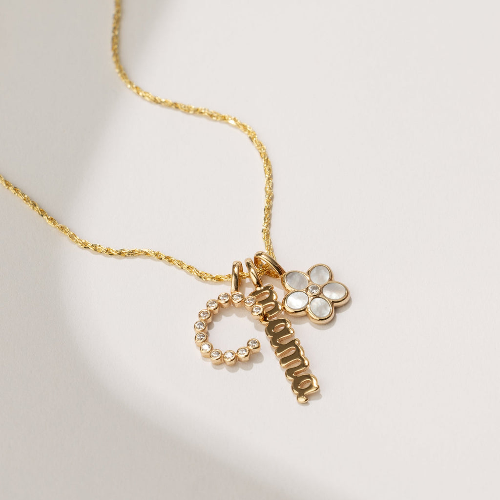 CZ Poppy Initial T Charm - Image 3
