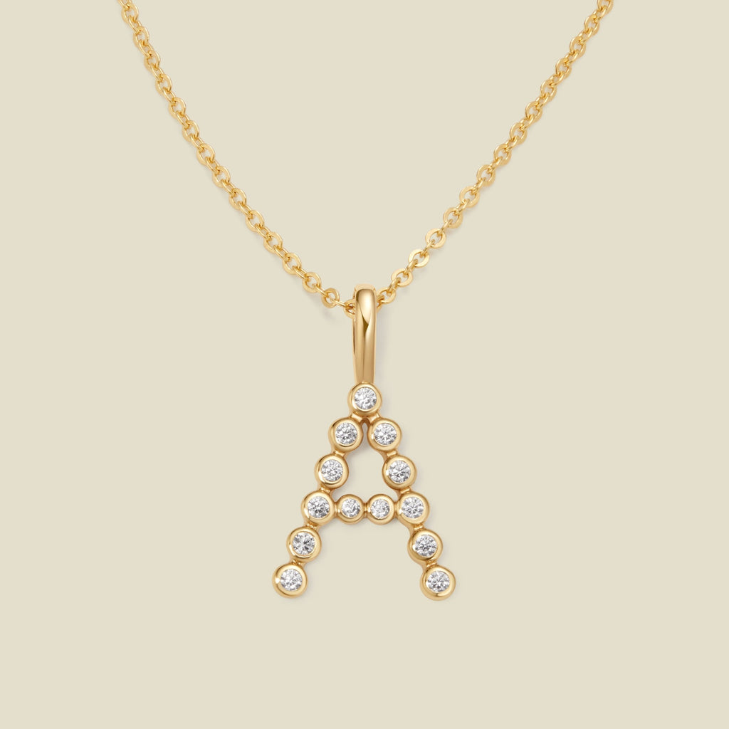 CZ Poppy Initial Necklace - Image 4