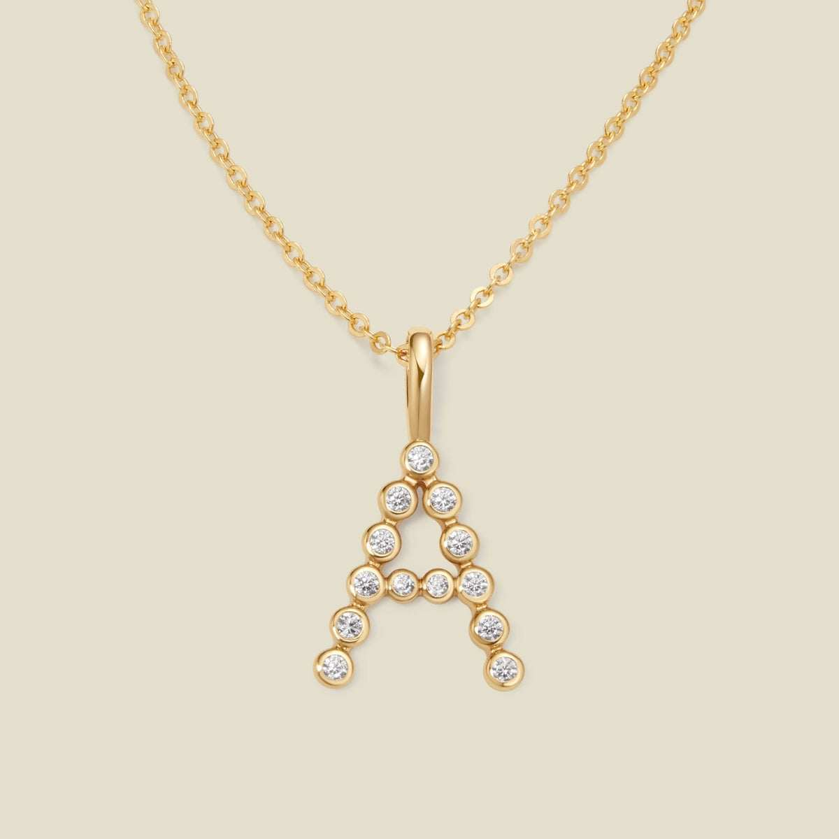 CZ Poppy Initial Necklace - Image 4