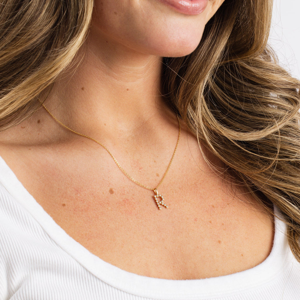 CZ Poppy Initial Necklace - Image 2