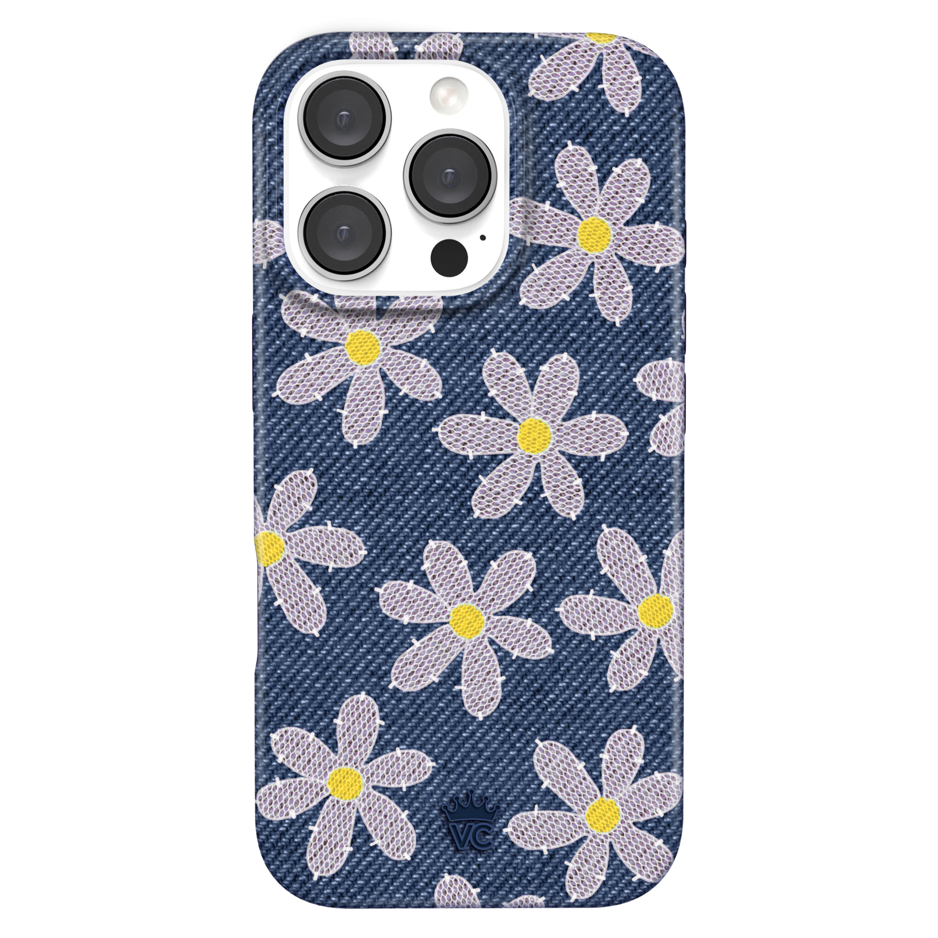 Denim Daisy iPhone Case