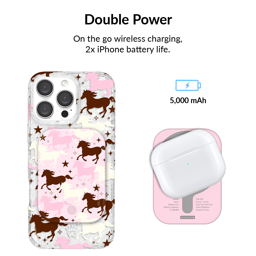 Pink Pony MagSafe Battery Power Pack