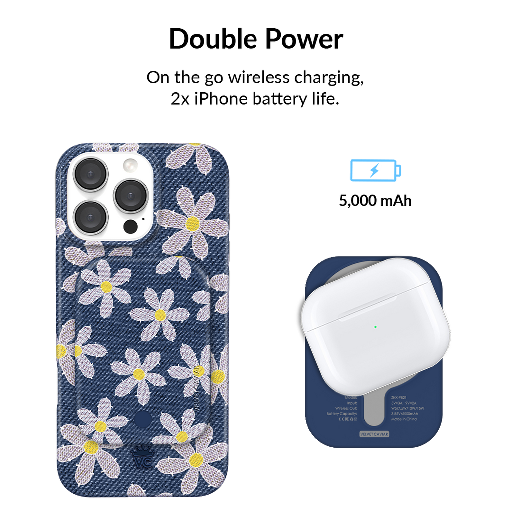 Denim Daisy MagSafe Battery Power Pack