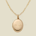 Engraved Handwriting Rolo Mini Locket Necklace