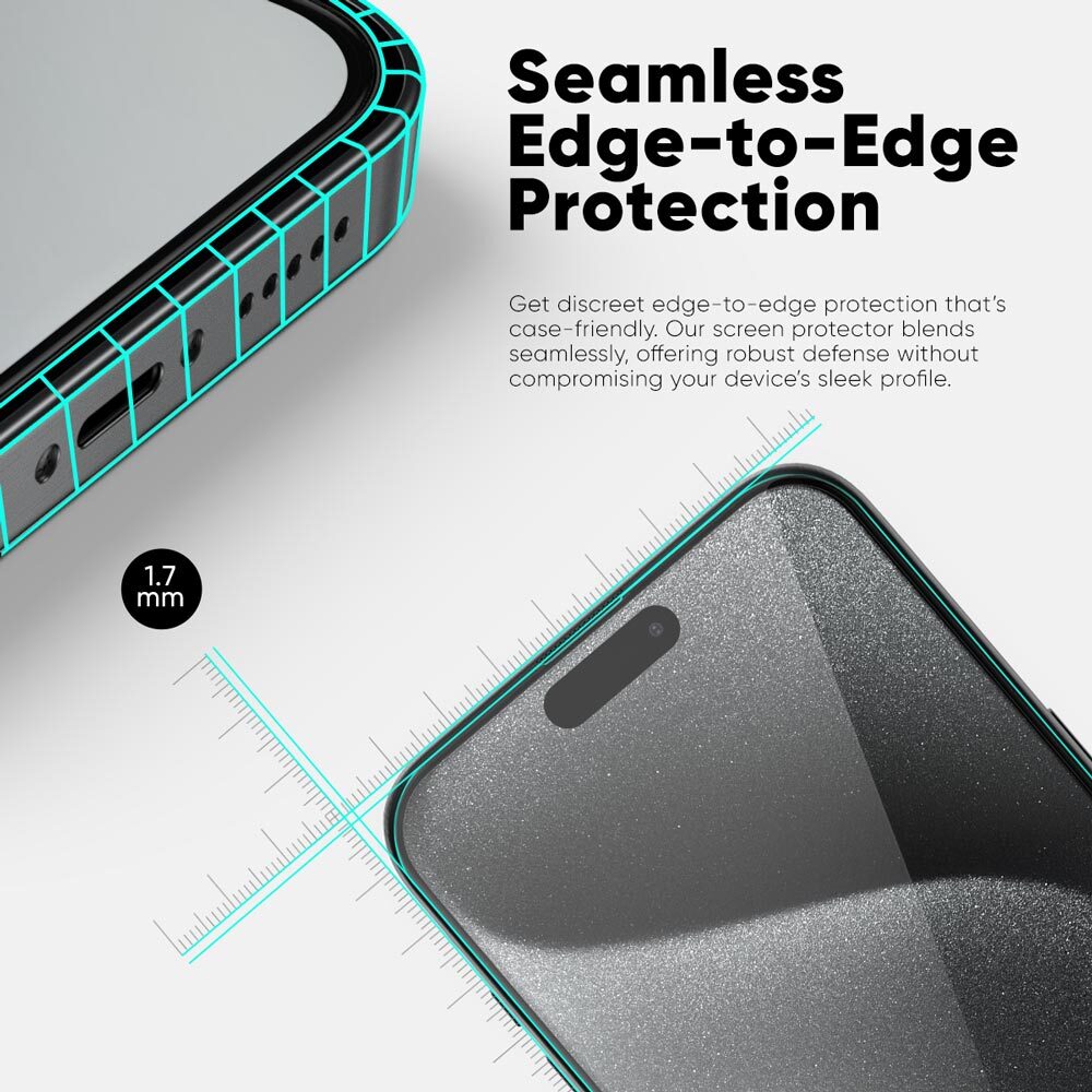 NanoArmour ONETIME MAX Privacy Infinity Edge – iPhone 15 Series