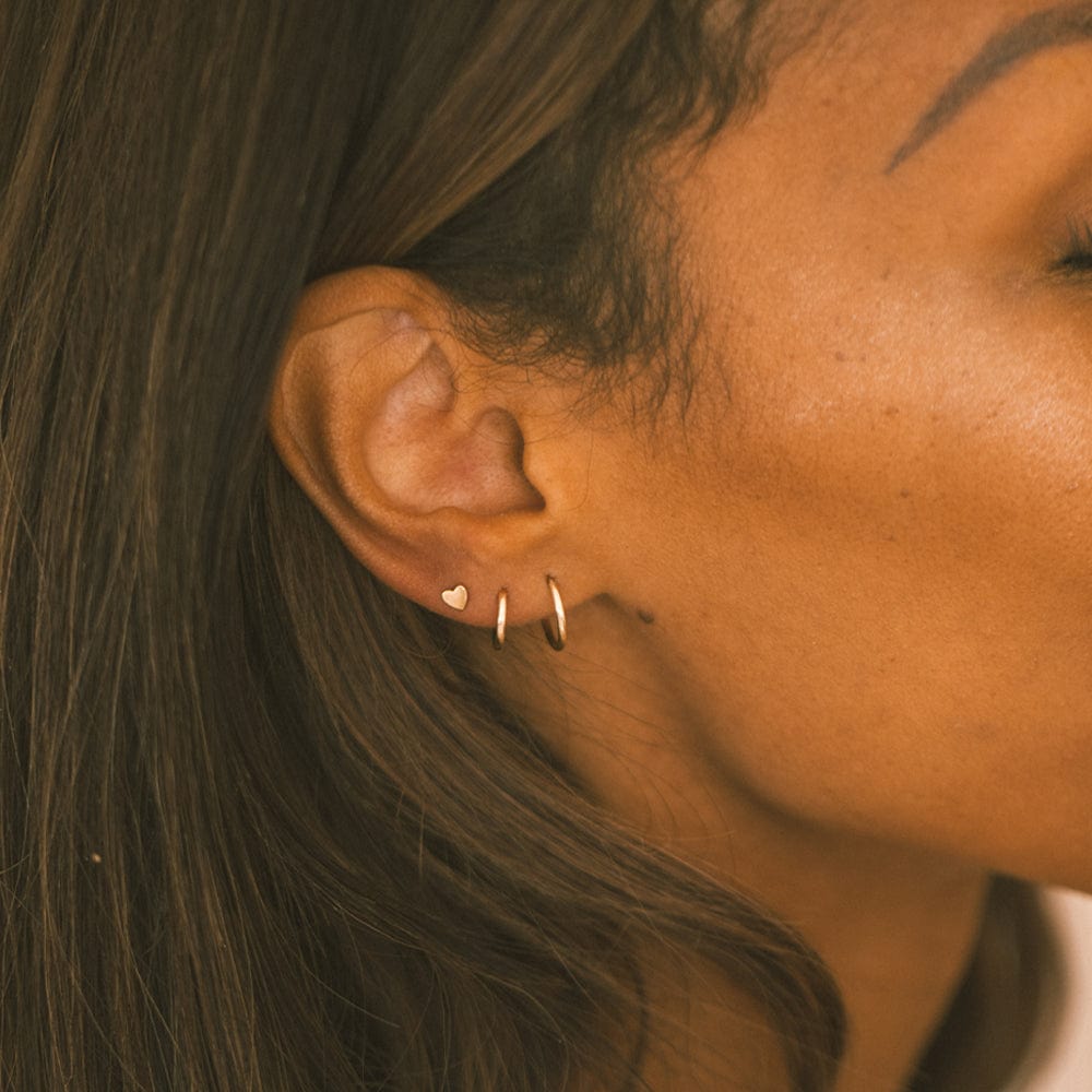 Heart Stud Earrings - Image 2
