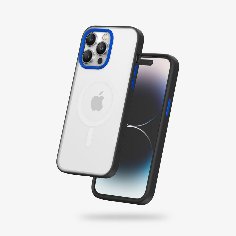 FLOLAB Surtect Tri-Fusion MagSafe Compatible Case – iPhone 14 Series (Black Frost)
