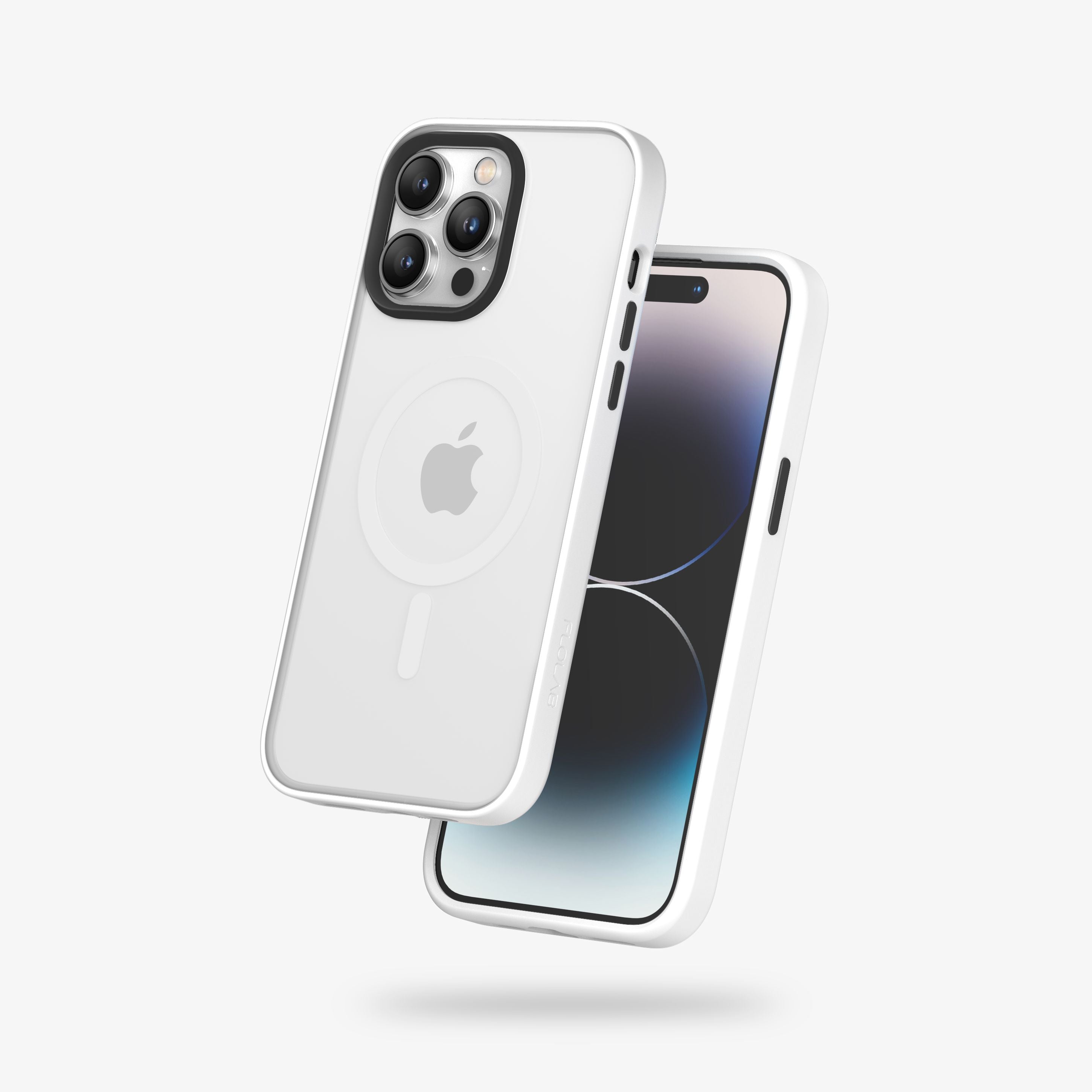 FLOLAB Surtect Tri-Fusion MagSafe Compatible Case – iPhone 14 Series (White Frost)