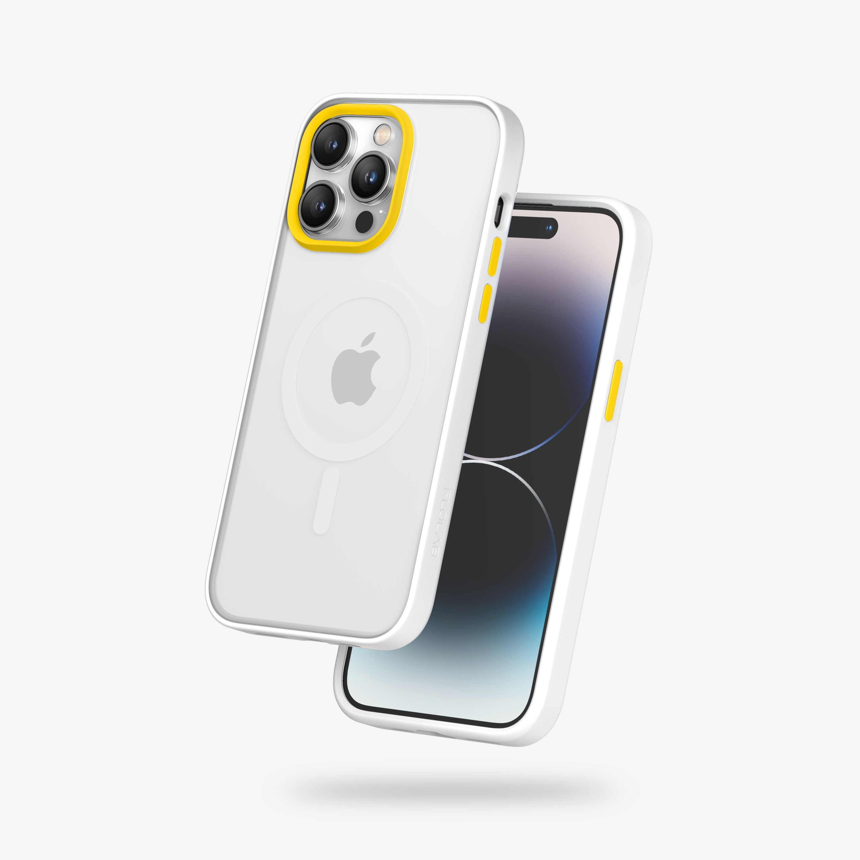 FLOLAB Surtect Tri-Fusion MagSafe Compatible Case – iPhone 14 Series (White Frost)