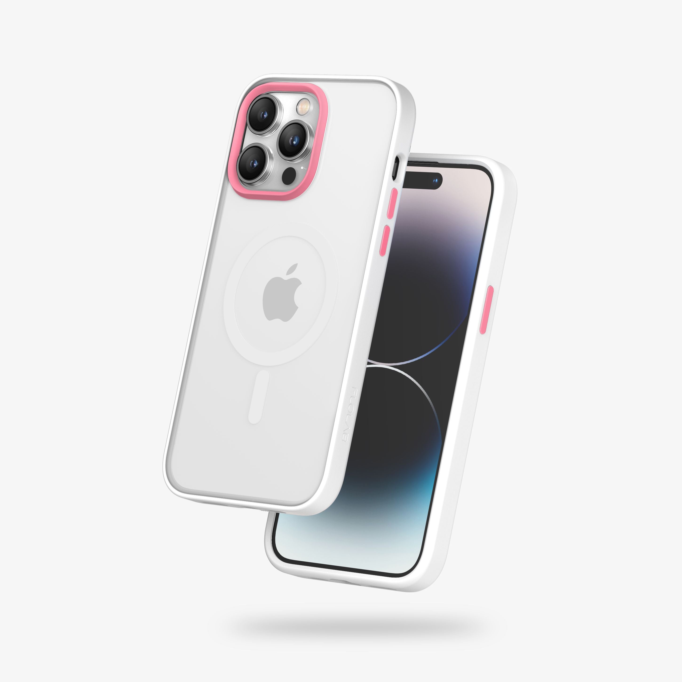 FLOLAB Surtect Tri-Fusion MagSafe Compatible Case – iPhone 14 Series (White Frost)