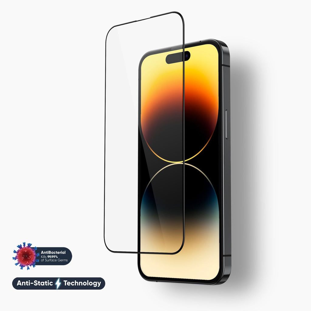NanoArmour for iPhone 14 Pro Screen Protector Anti-Dust Edge-to-Edge Blue Light Blocker