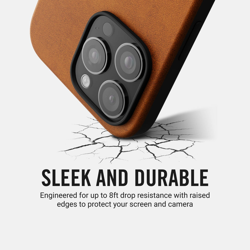 Everyday Phone Case - iPhone 16 - Tobacco Brown Leather