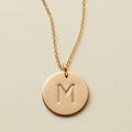 Initial Disc Necklace | 5/8" Disc
