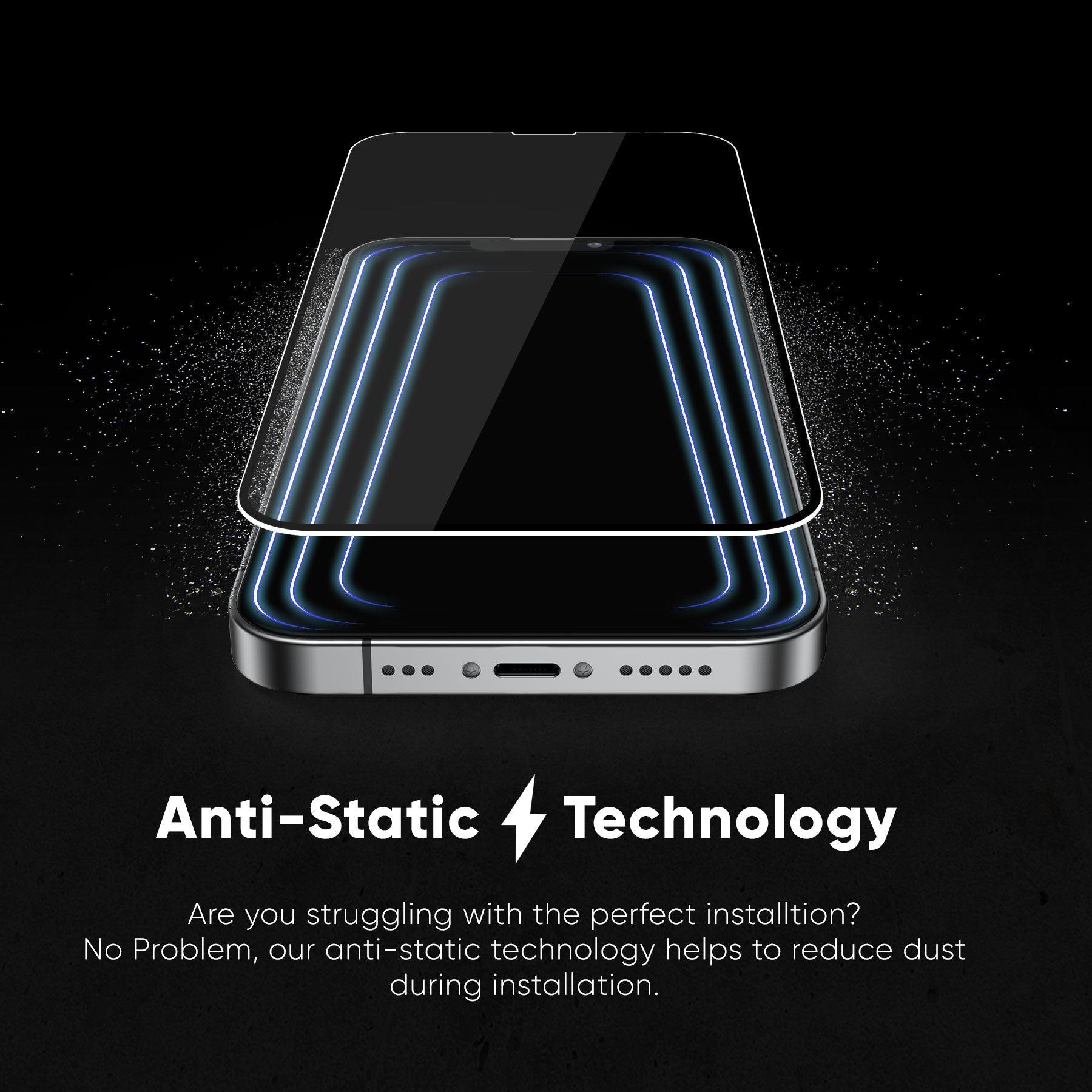 NanoArmour for iPhone 13 Pro Screen Protector Anti-Dust Edge-to-Edge