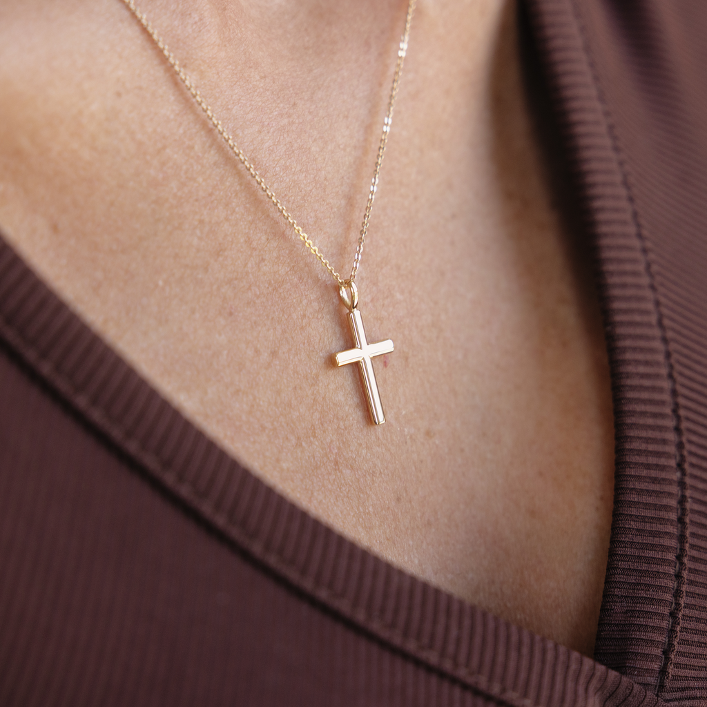 Rounded Cross Necklace - Image 2