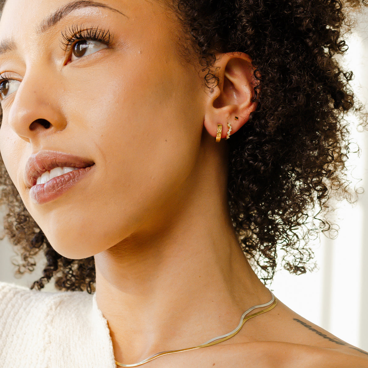 Leo Huggie Hoop Earrings | Final Sale - Image 2