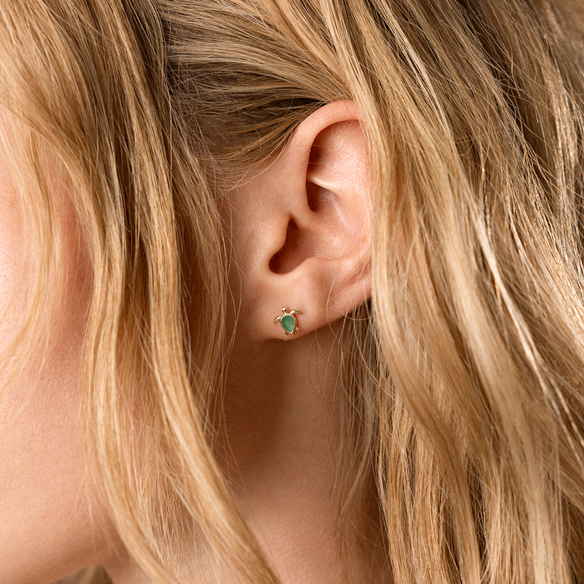 Turtle Stud Earrings - Image 2