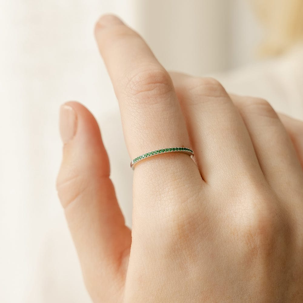 May Birthstone Stacking Ring - Image 4