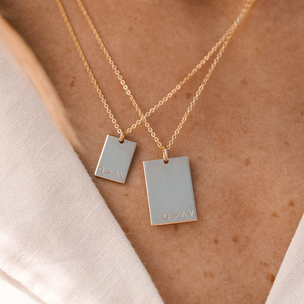 Mini Lennon Rectangle Necklace - Image 5