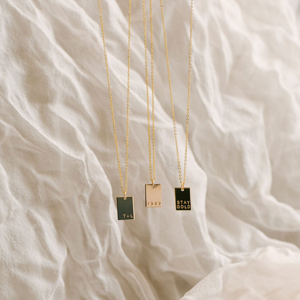 Mini Lennon Rectangle Necklace - Image 3