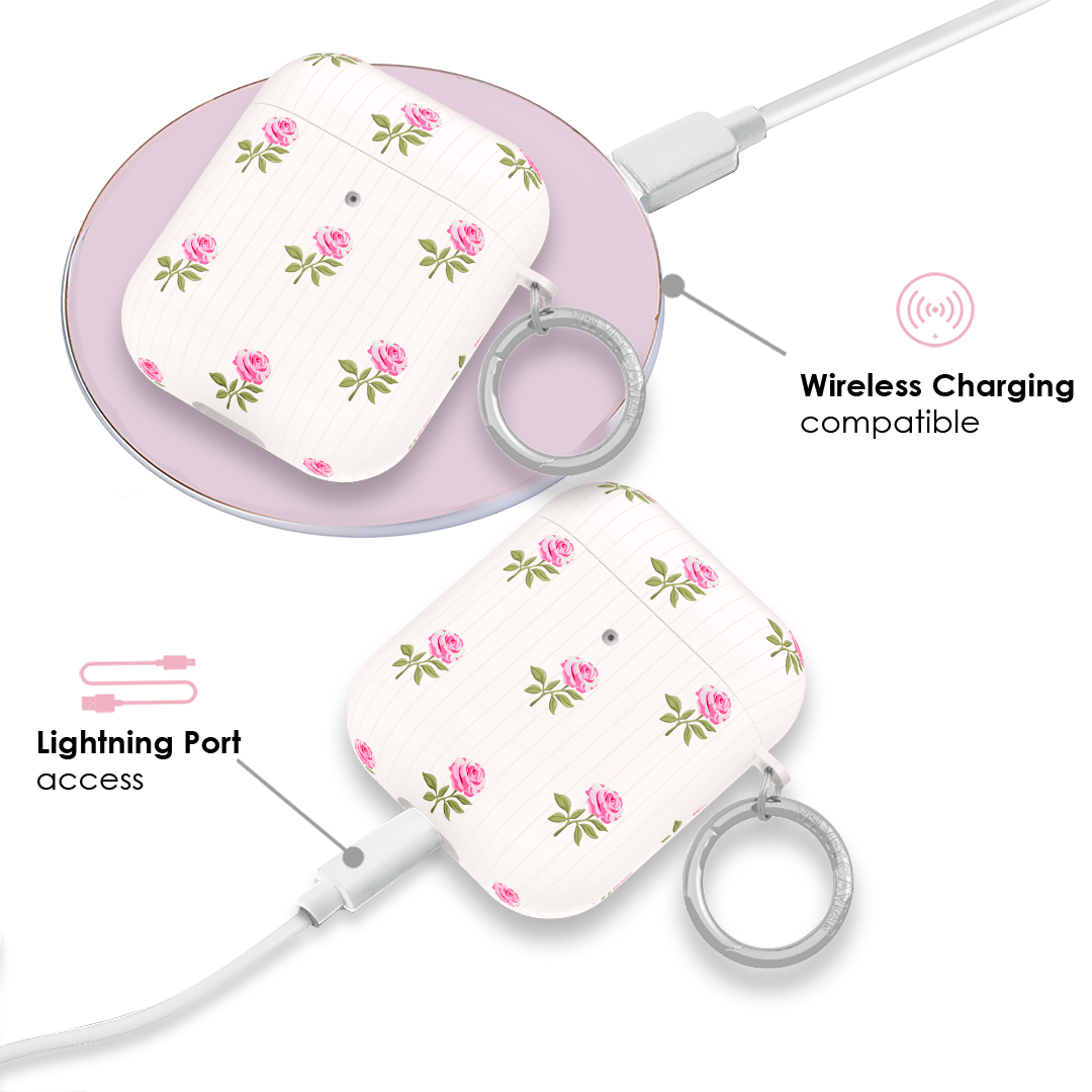 Pink Peony Floral AirPod Case