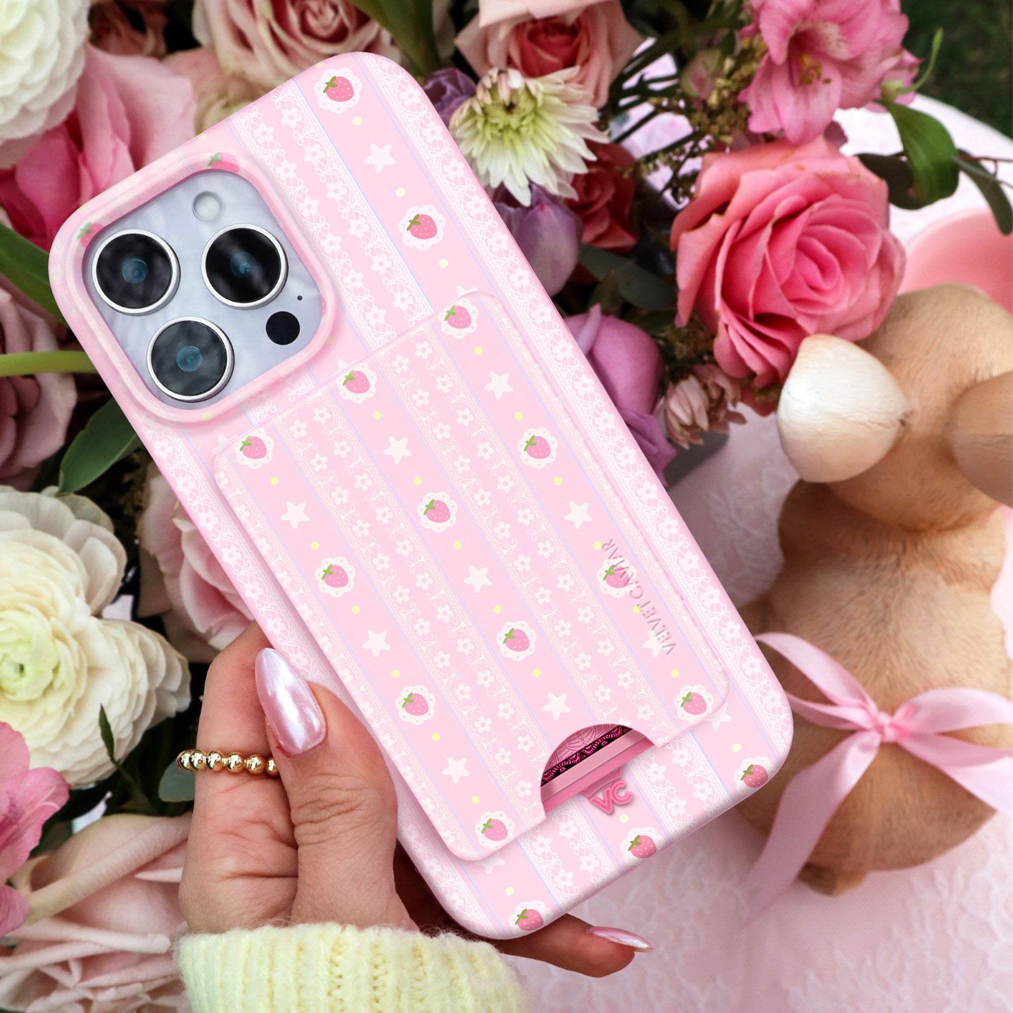 Strawberry Macaron MagSafe Wallet