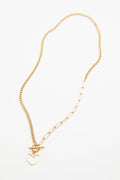 Heart Charm Toggle Necklace