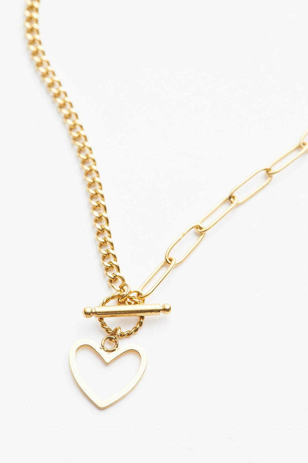 Heart Charm Toggle Necklace - Image 2