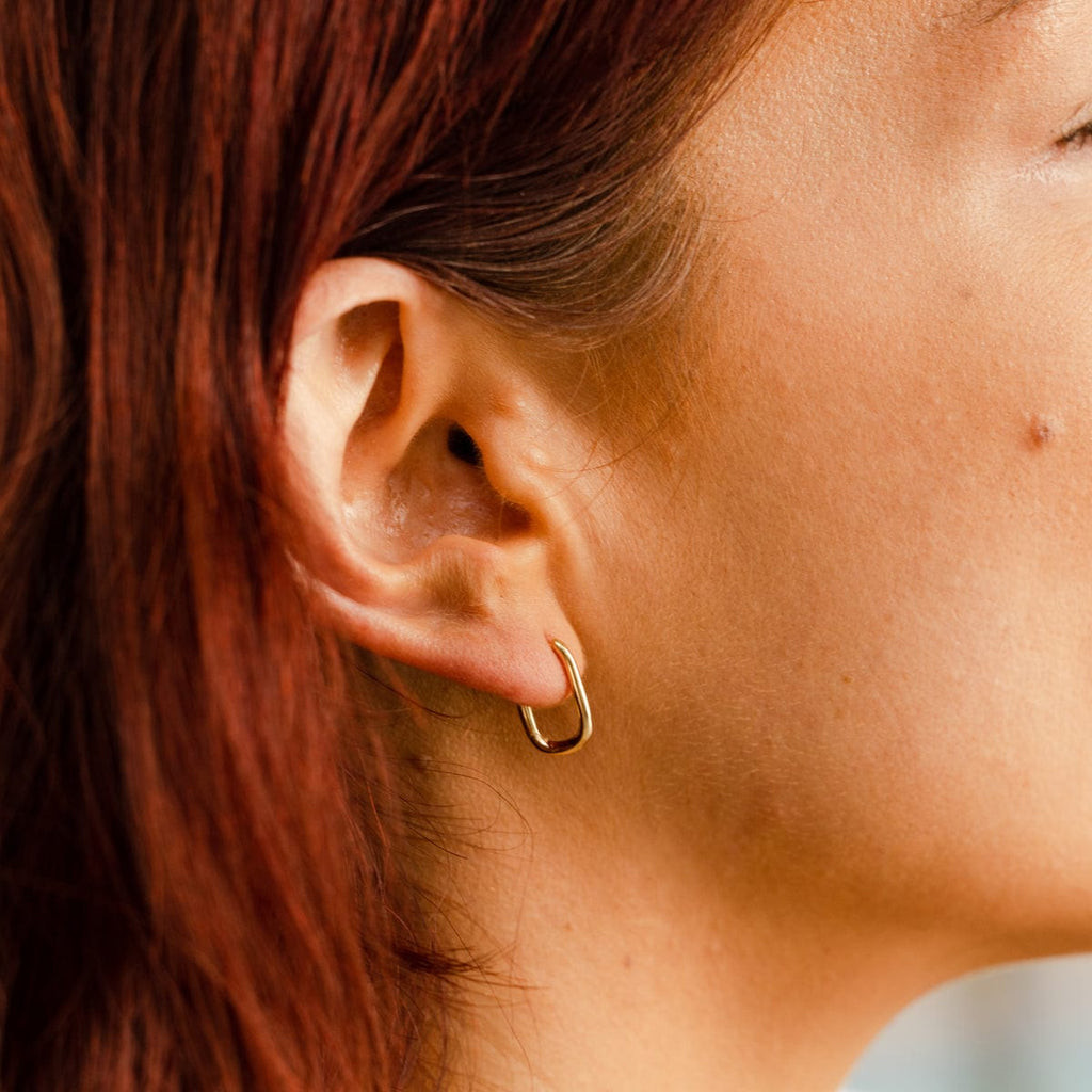 Paperclip Hoop Earrings - Image 2