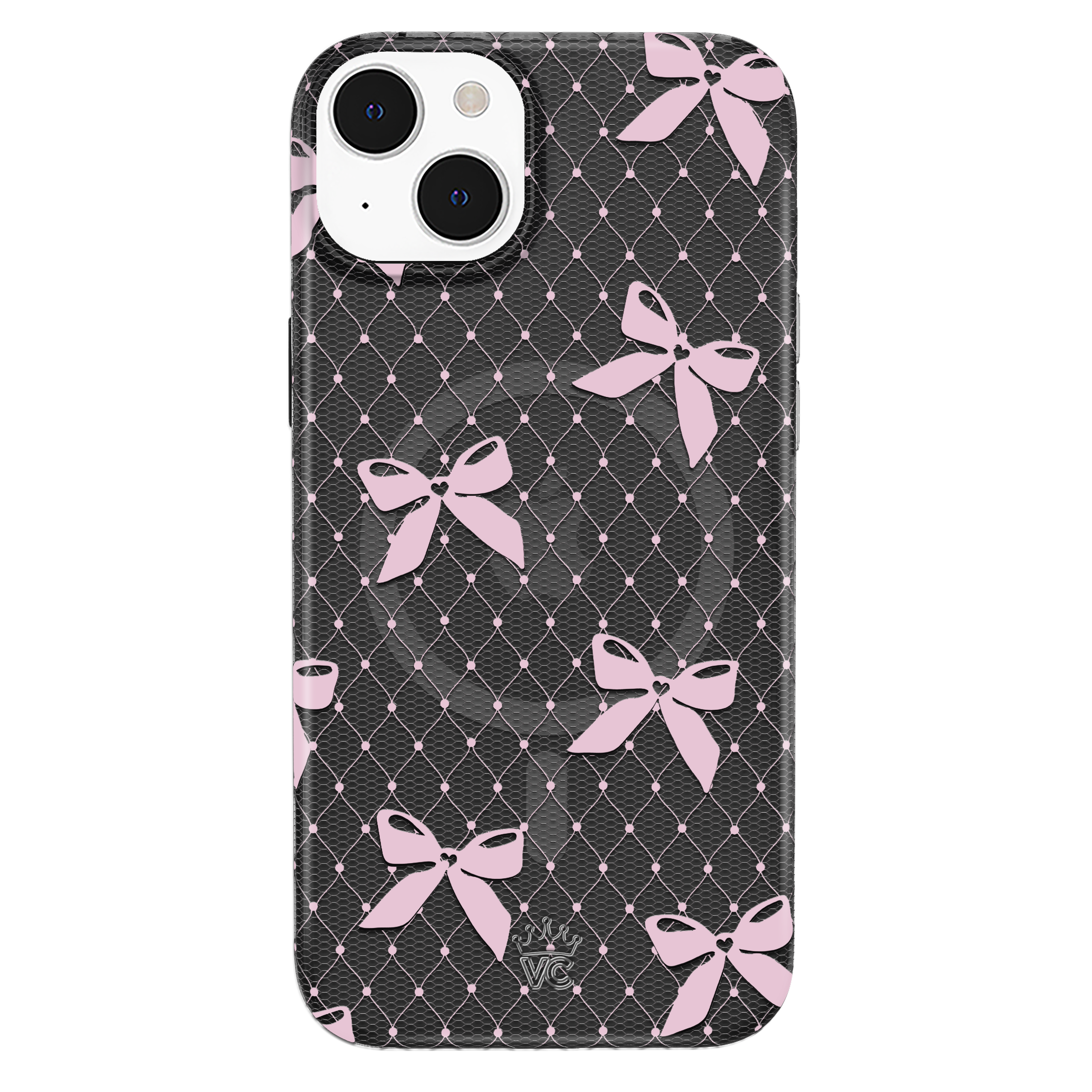 Lacy Pink Bows iPhone Case