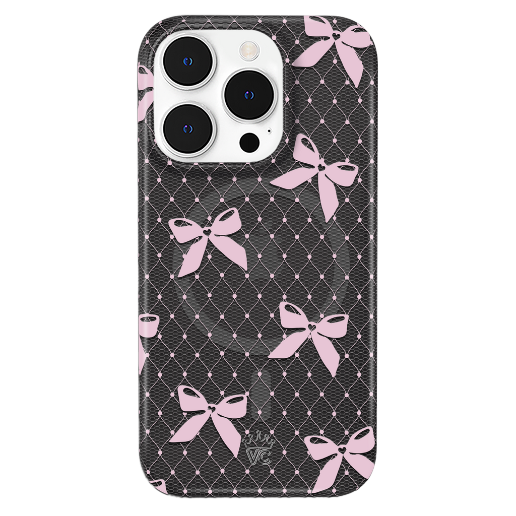 Lacy Pink Bows iPhone Case