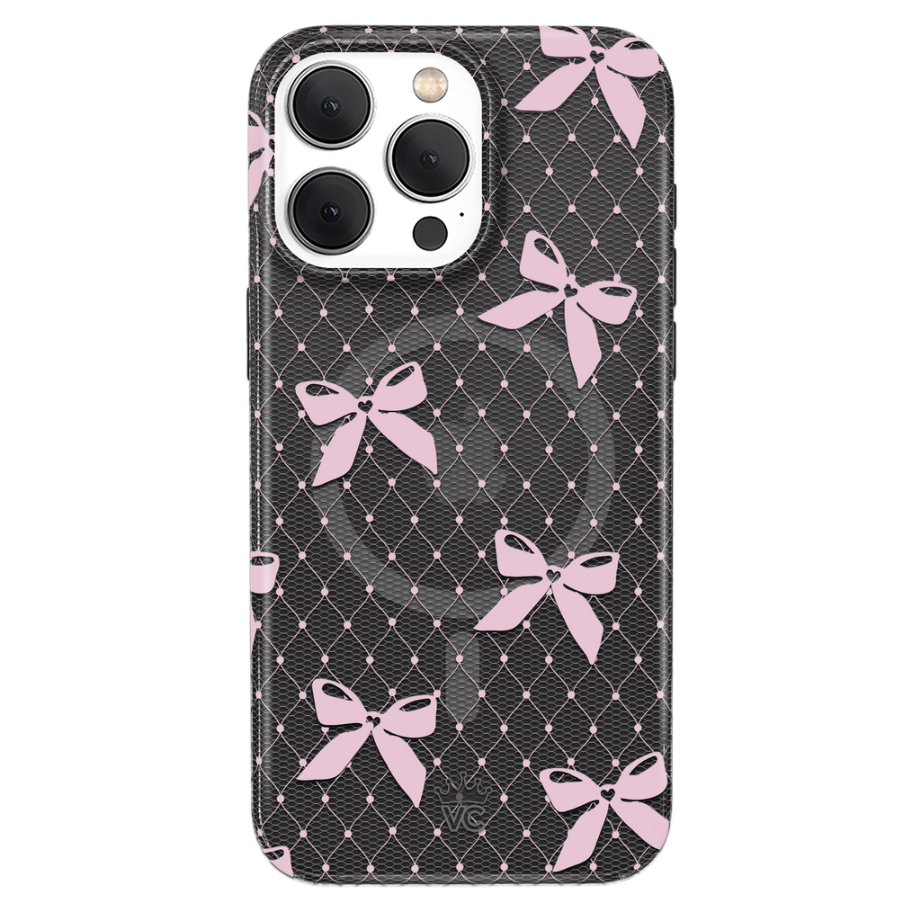 Lacy Pink Bows iPhone Case