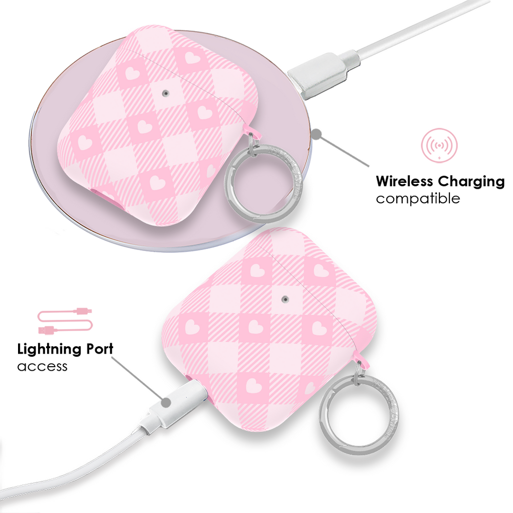 Dolly Pink Gingham AirPod Case