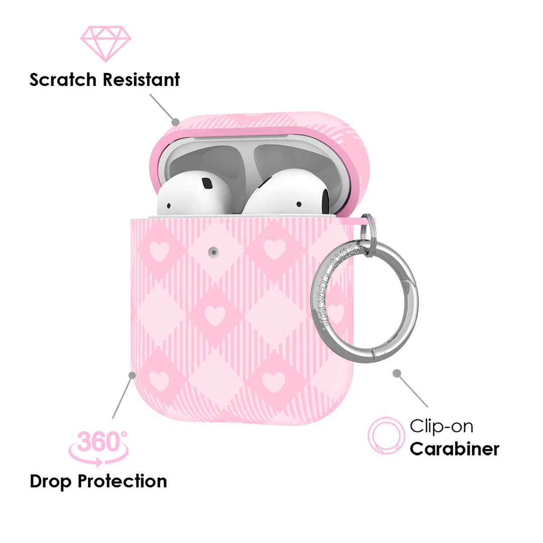 Dolly Pink Gingham AirPod Case
