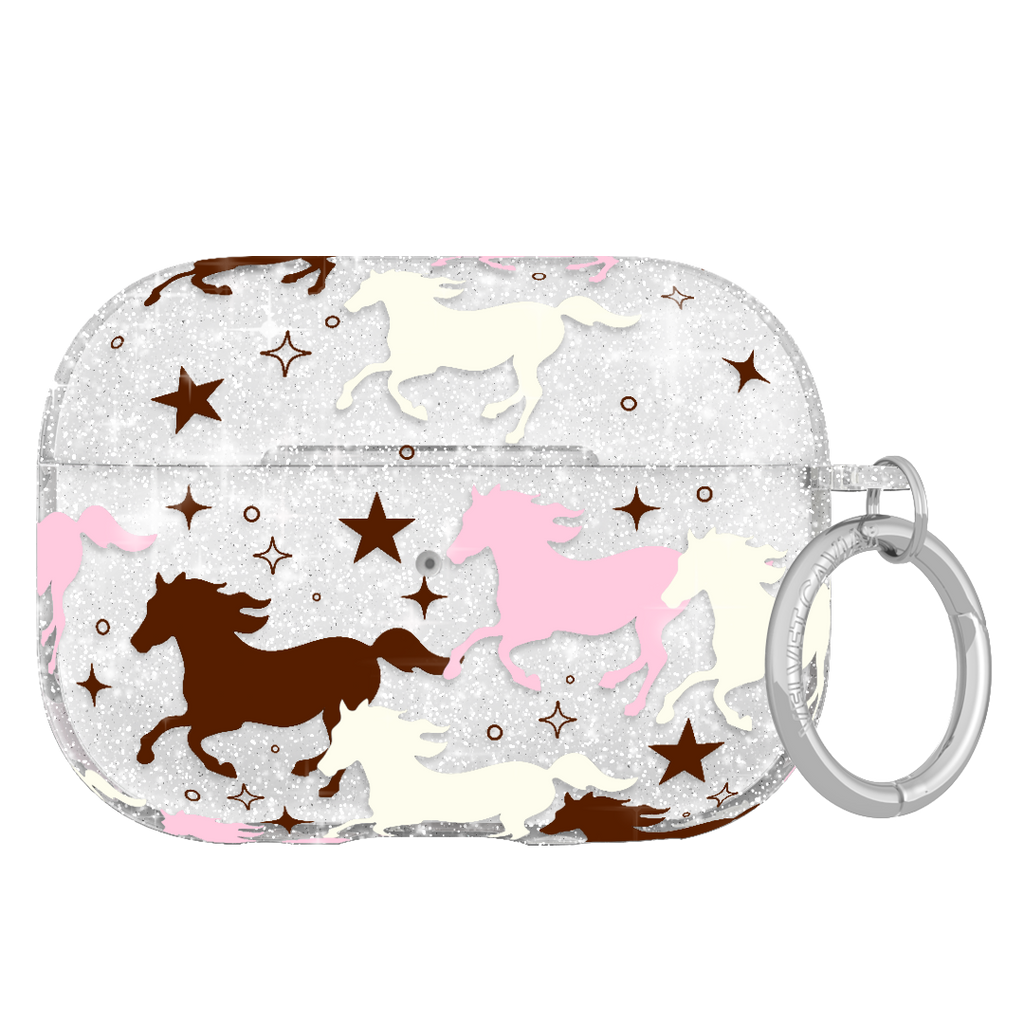 Pink Pony Glitter AirPod Case