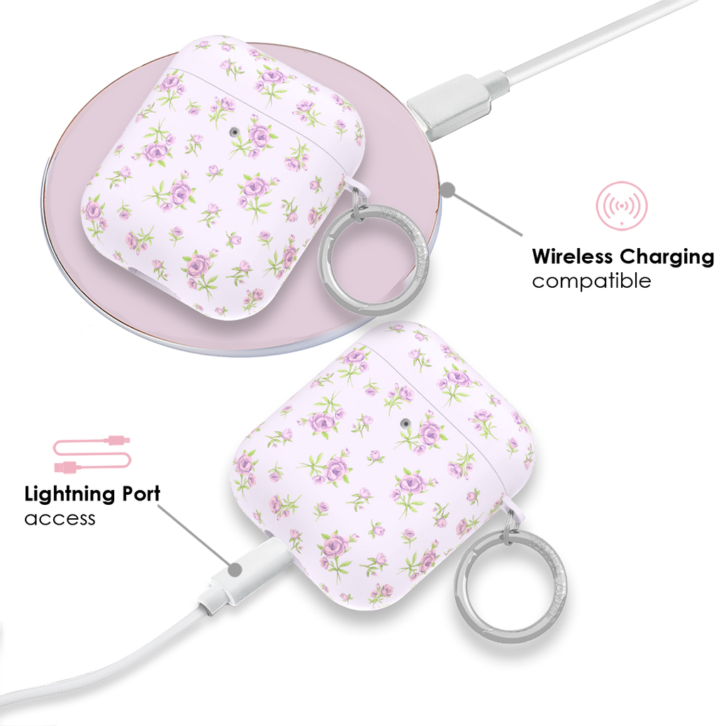 Dainty Lilac Floral AirPod Case
