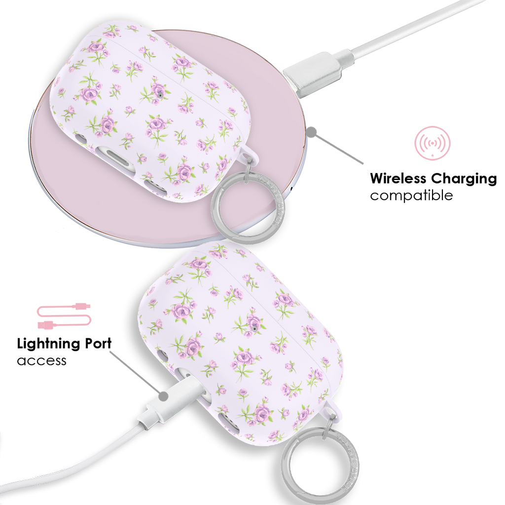 Dainty Lilac Floral AirPod Case