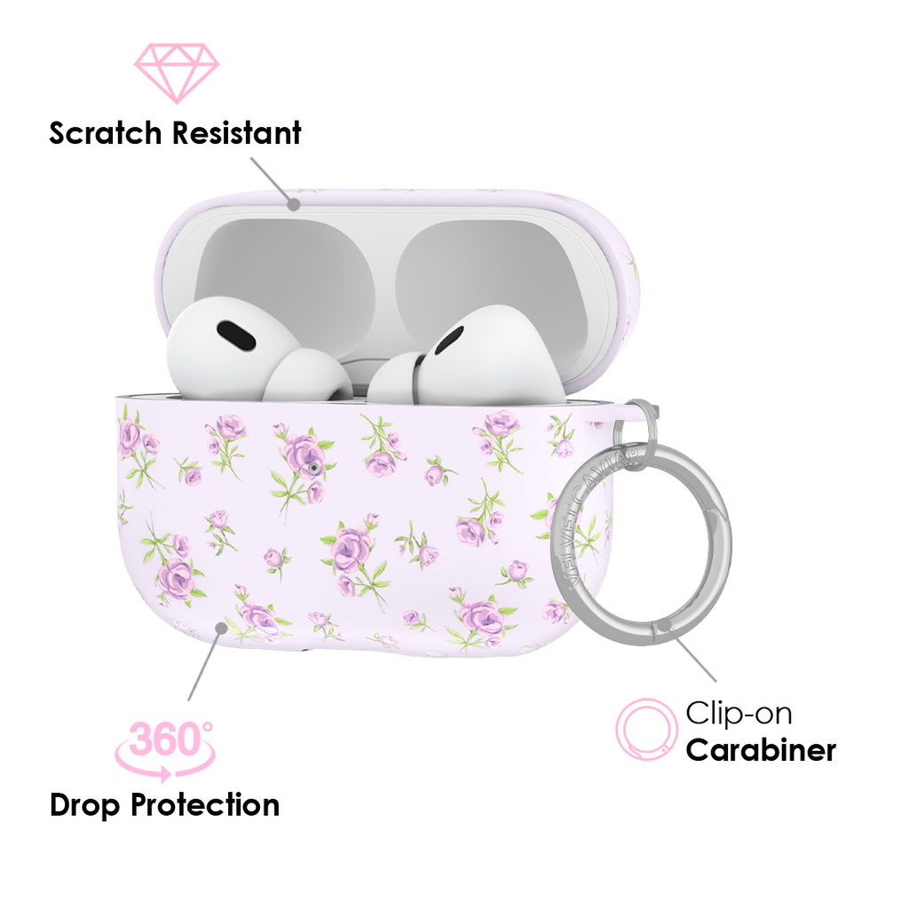 Dainty Lilac Floral AirPod Case