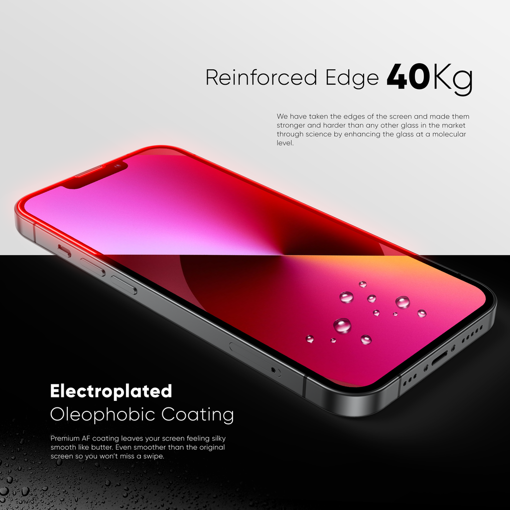 NanoArmour for iPhone 13 Pro Max Screen Protector | No Yellow or Blue Tint