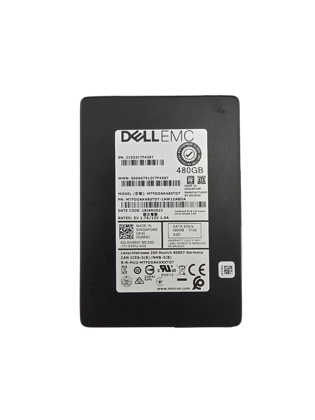 Dell SSD SATA3 2.5" 480GB TLC Mixed Use 6GBPS