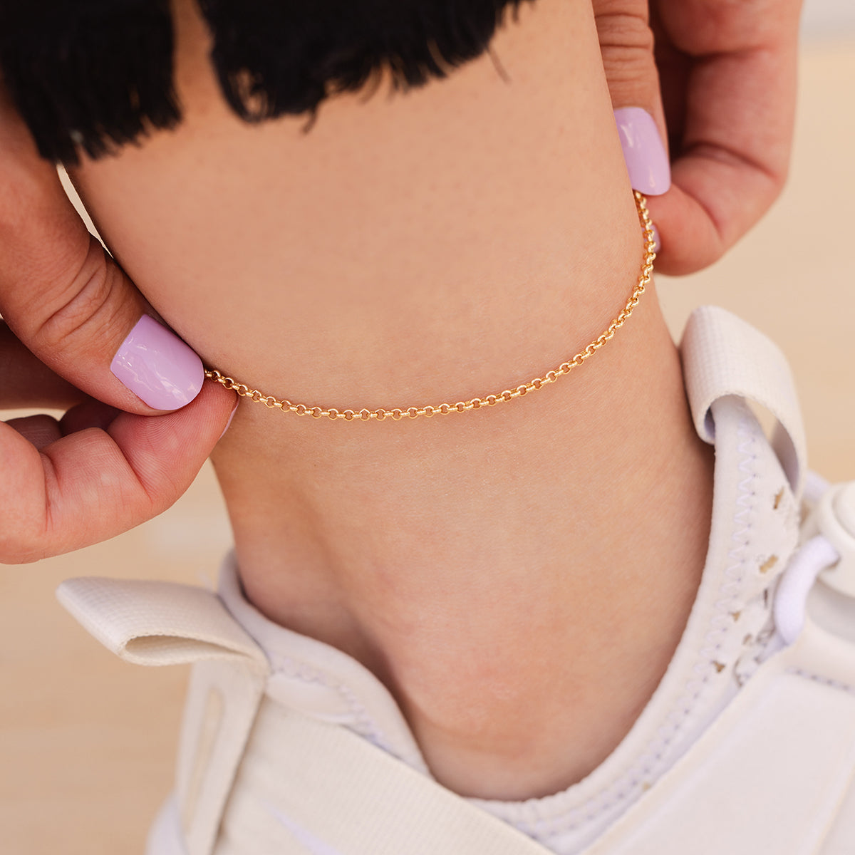 Rolo Chain Anklet - Image 2