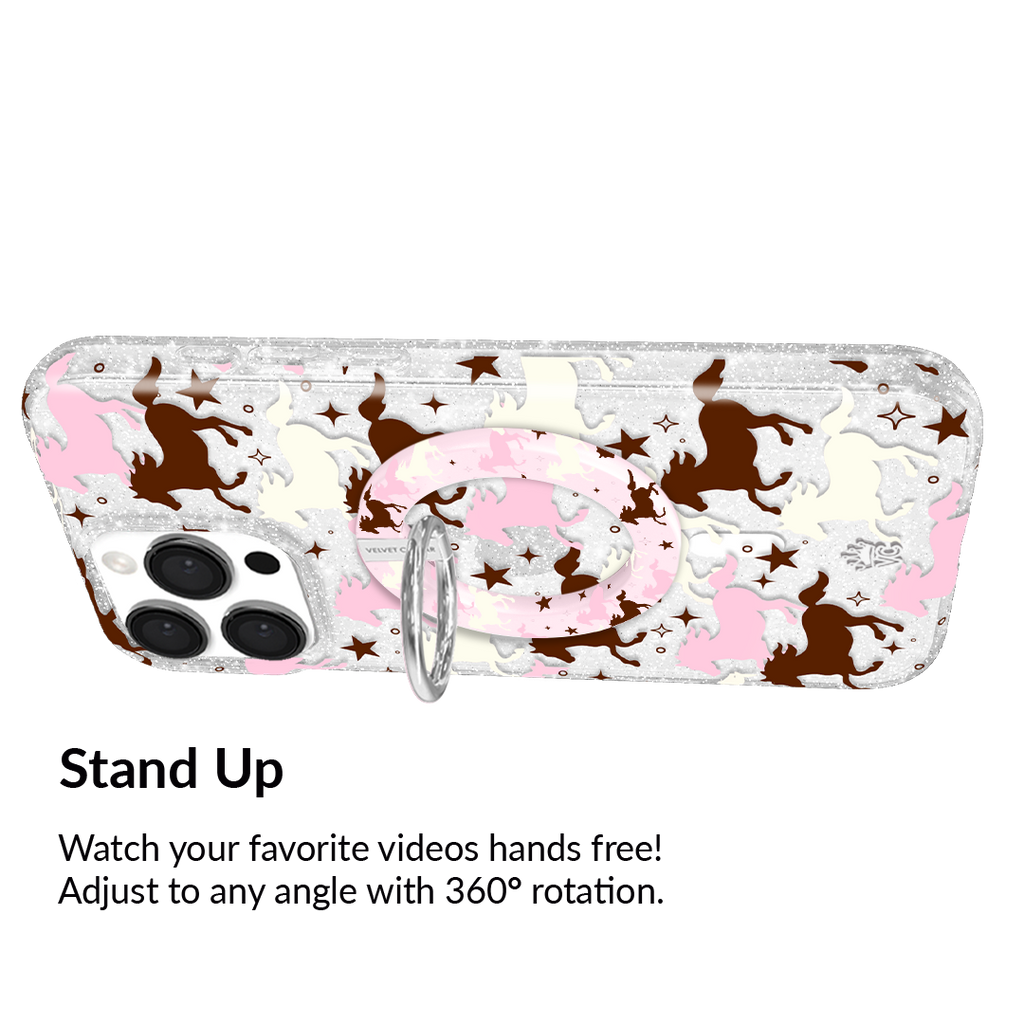 Pink Pony Glitter MagSafe Grip Ring