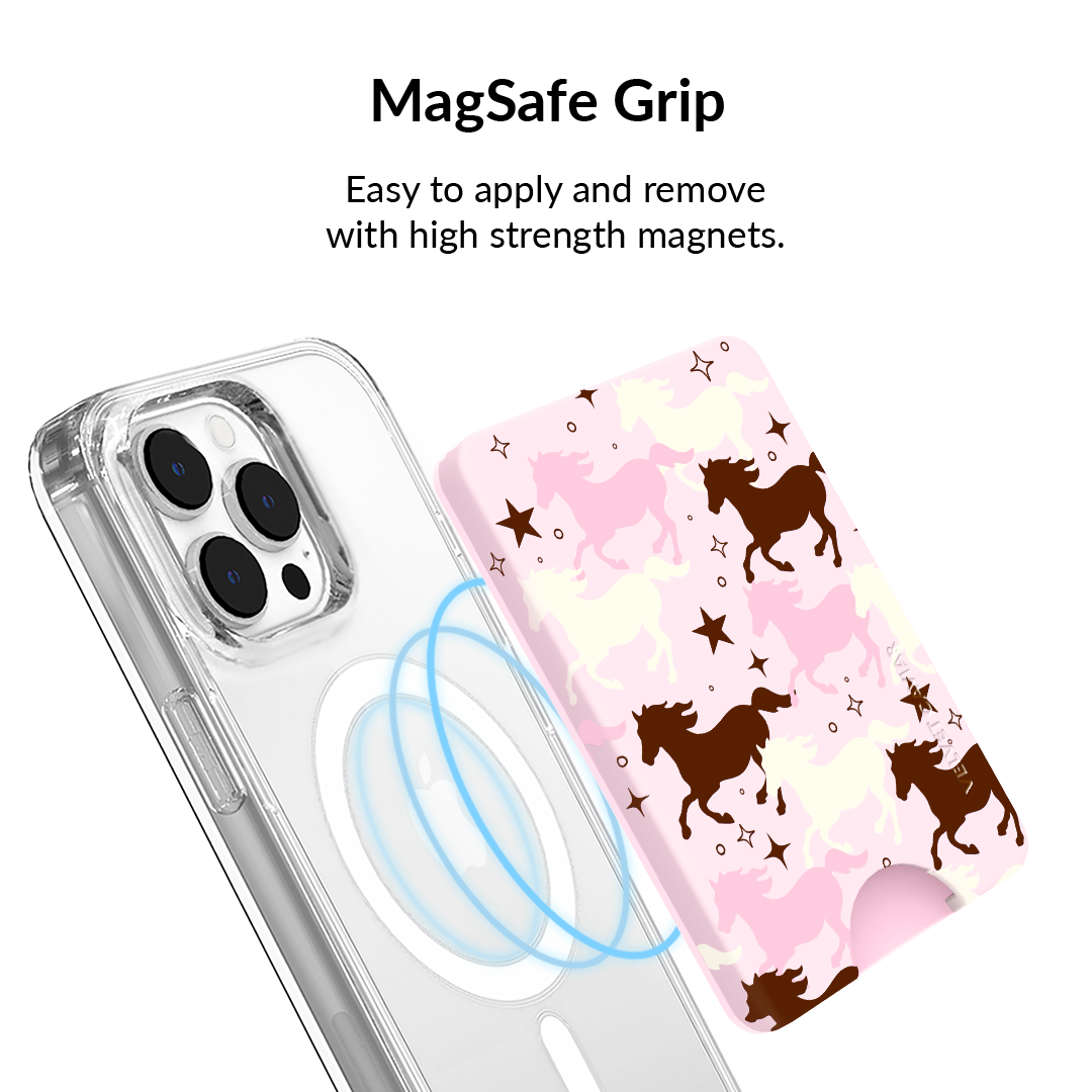 Pink Pony Glitter MagSafe Wallet
